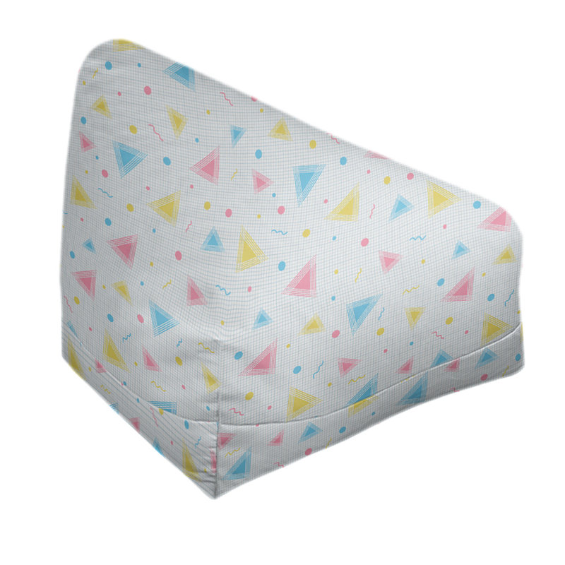 Petite chaise à sacs à billes & Leffel, H 86 po x L 2 po x P 43 po, Gris, rose, jaune, Pas de bourre