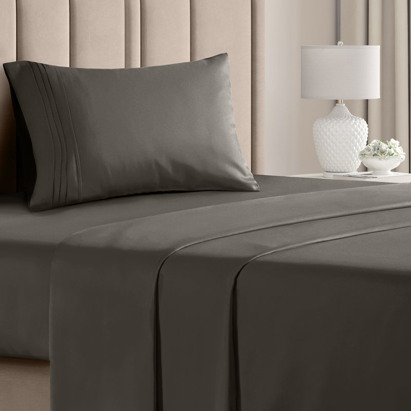 Bamboo Sheet Set, Cooling & Breathable Bed Sheets, Soft Hotel Luxury Bedding, Deep Pocket Fit, Full Sheet Set + 2 Pillowcases