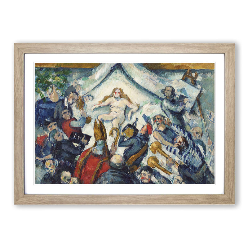 The Eternal Feminine by Paul Cezanne - Picture Frame Painting, 27cm H x 36cm W x 2cm D, Oak