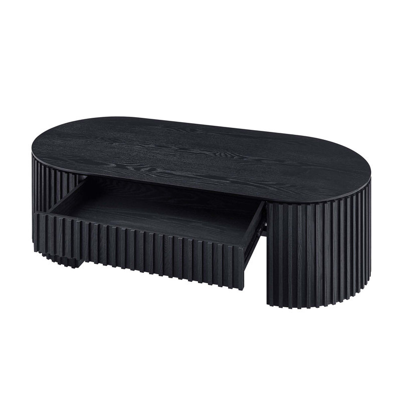 MDF Coffee Table With Drawer, Black