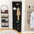 Space-Saving Corner Hall Tree with 4 Hooks, Built-In Shoe Bench and Shelf-1841173087