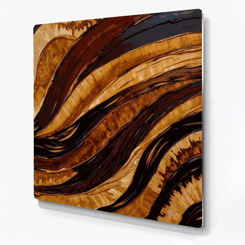 Art mural hawaïen en bois Koa, H 32 po x l 32 po