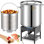 Ensemble d'ébullition pour fruits de mer en acier inoxydable de 84 pte avec crépine et cuisinière au propane de 200 000 UBT, casserole d'ébullition de crabe et brûleur pour la cuisson et la cuisson à l'extérieur, grande marmite, sans assemblage