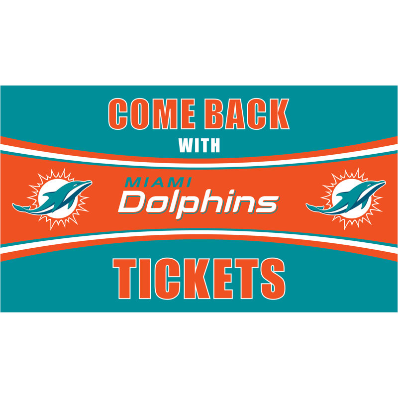 Come Back with Tickets PVC Doormat, NFL Miami Dolphins