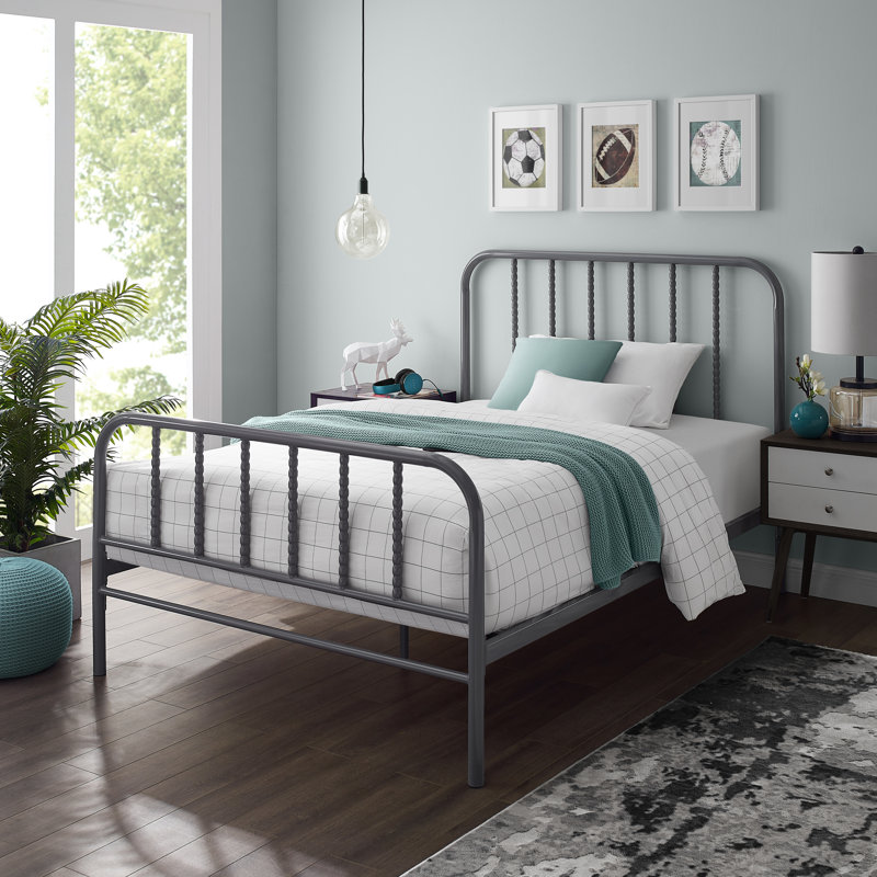 Lit plateforme Northome, Double, Anthracite