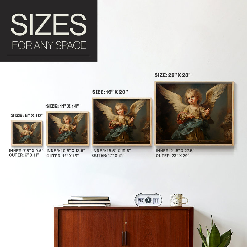 Angels From Above-LXIX -Framed Print - Restickable, Naturel, H 22 po x l 28 po