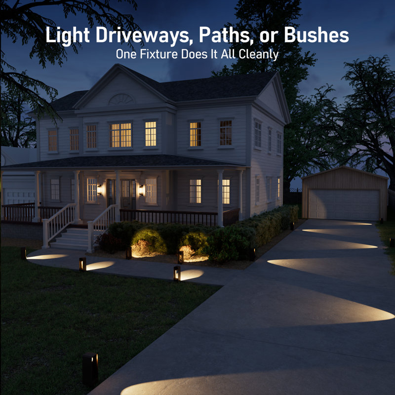 3W Adjustable Head Pathway Light, 180° Tilting Head, Low Voltage Modern Mini Landscape Light