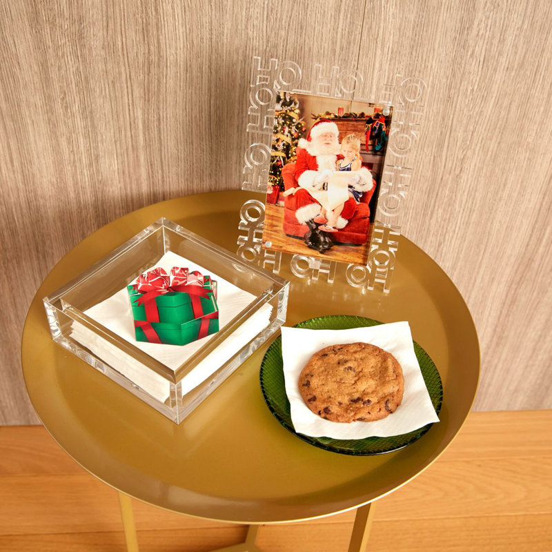 Clear Acrylic 4" x 6" Floating Holiday Photo Frame