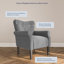 Fauteuil d'appoint rembourré 30,3 po Modern-1640792716