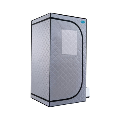 Portable Steam Tent Grey Mini Plus - Personal Spa With Generator, Remote. Easy Install. Rapid Heating. & Ul . Thermal Insulation. Waterproof. 360 Jets