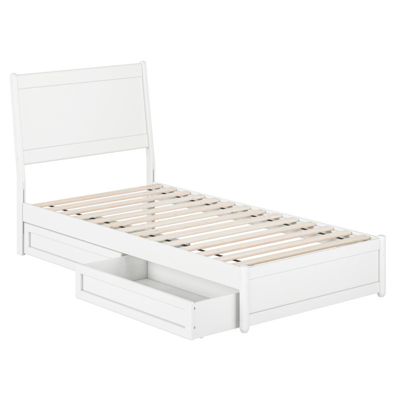Avdesh Solid Wood Storage Bed, White, Twin XL