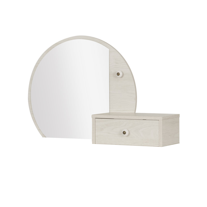 Adairsville Wood Flat Wall Mirror