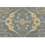 Tapis bleu en laine noué à la main de conception unique 8 pi 2 po x 10 pi
