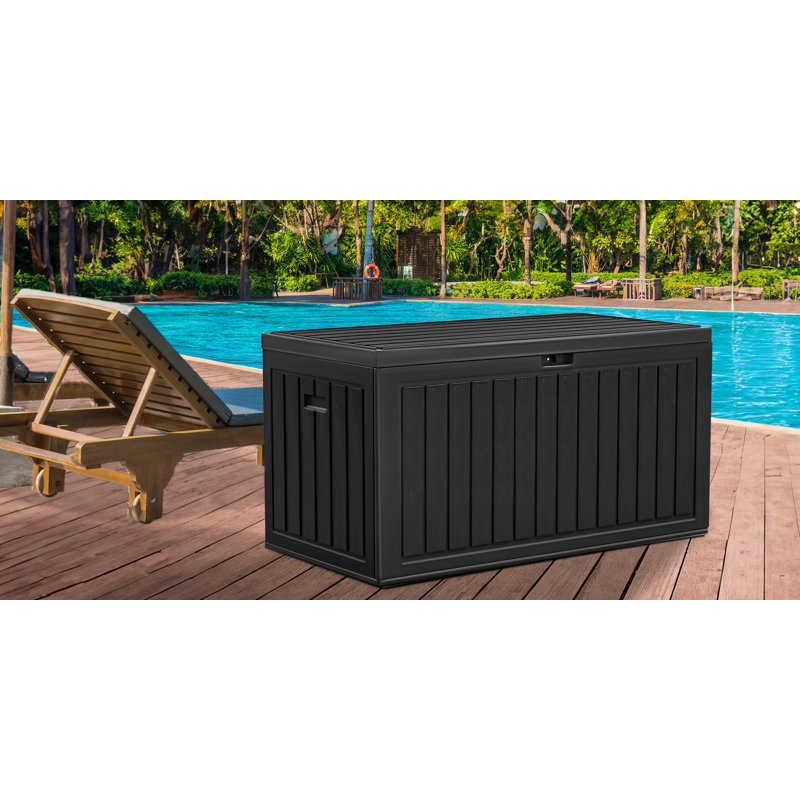 YITAHOME 80 Gallon Water Resistant Resin Lockable Deck Box & Reviews ...