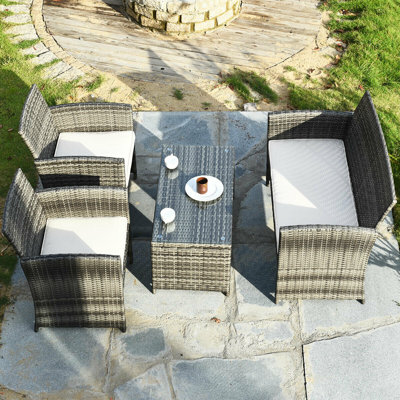 Heartwell 4 - Person Patio Conversation Set with Cushions