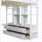 Modern Loft Bed with Built-in Desk with Two Drawers, and Storage Shelves and Drawers