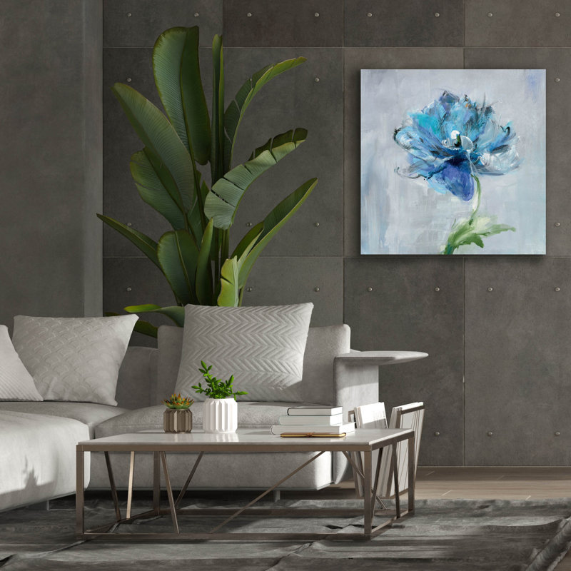 «Floral Bloom 2 V2» par Danhui Nai, art mural sur toile, H 37 po x l 37 po