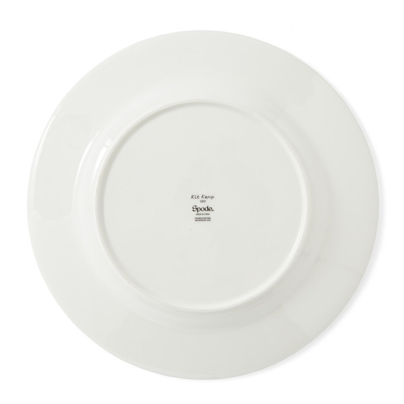 Geo Piece Porcelain China Dinnerware Set - Service for 4