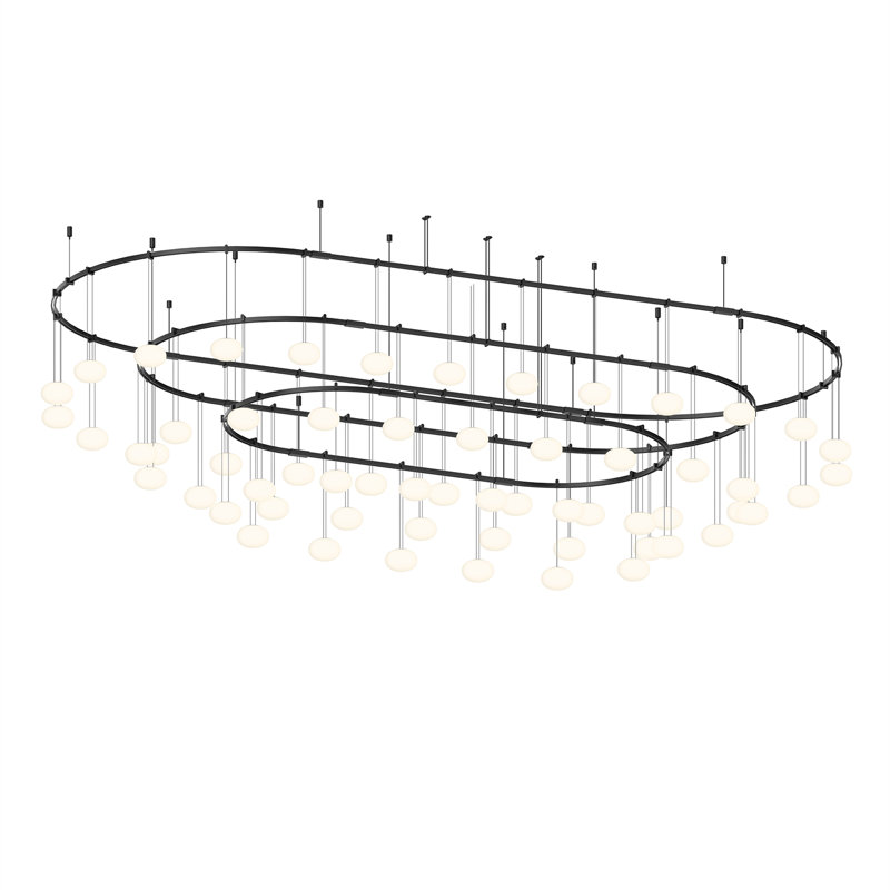 Luminaires suspendus suspendus à 3 barres Suspender® Path, Noir satiné
