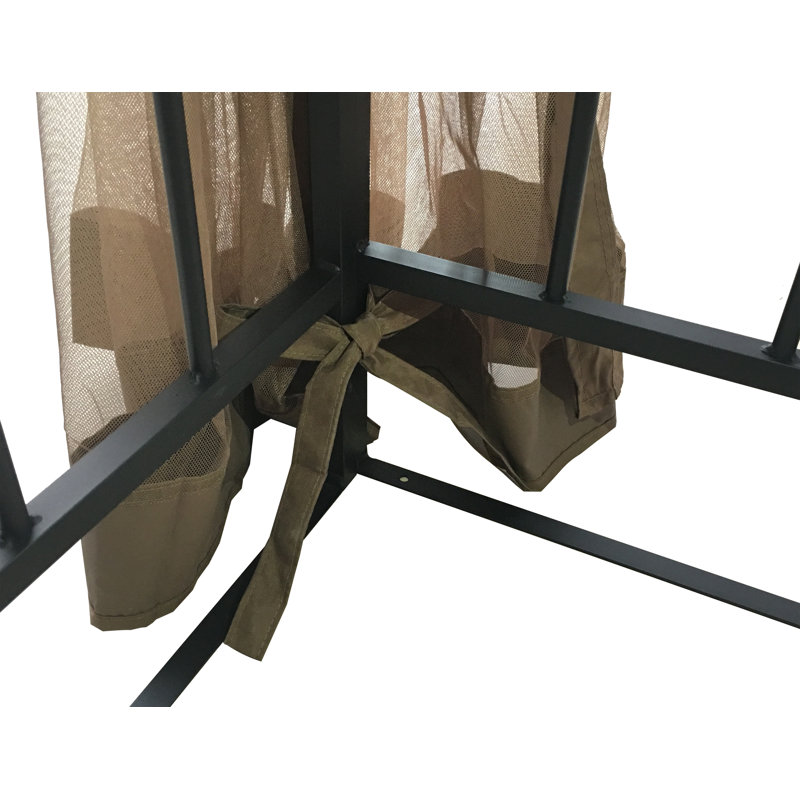 Harmony II 11' x 11' Beige Steel Patio Gazebo with Mosquito Net