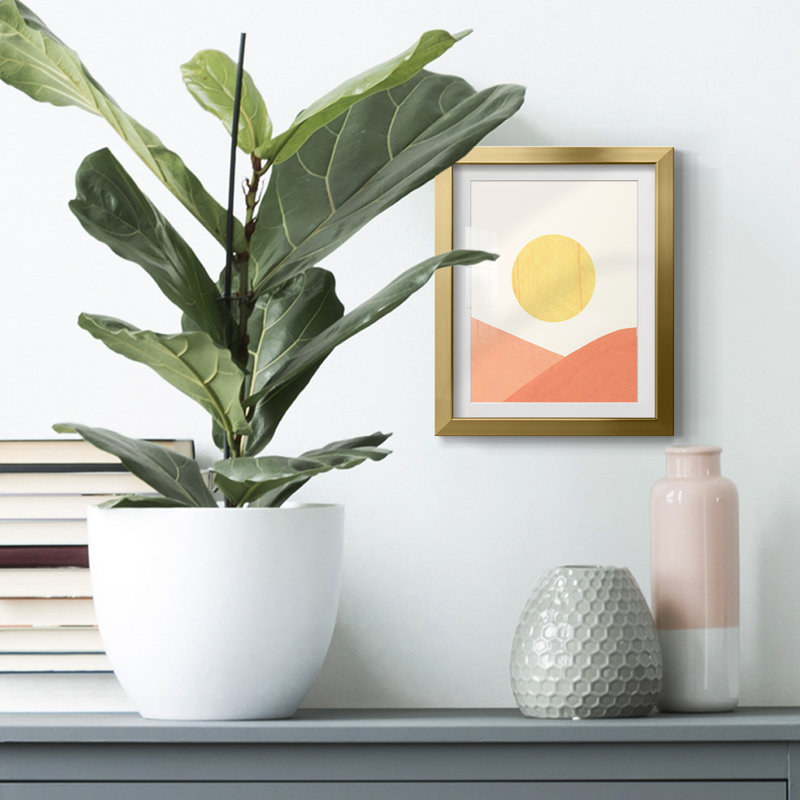 Simple Boho Sun II -Framed Print