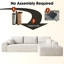 Canapé modulaire Boneless de 107 po avec méridienne en forme de L, canapé modulaire moderne à assise profonde, canapé rembourré pour la chambre à coucher du salon, aucun assemblage requis (tissu en velours côtelé moelleux)-1995821770-1995821783