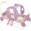 Lit de transport mauve et rose avec couronne, lit plateforme simple en bois, cadre de haute qualité, voiture à roulement de 350 lb en rose, fabrication solide, 10 lattes pour la stabilité-1811969948