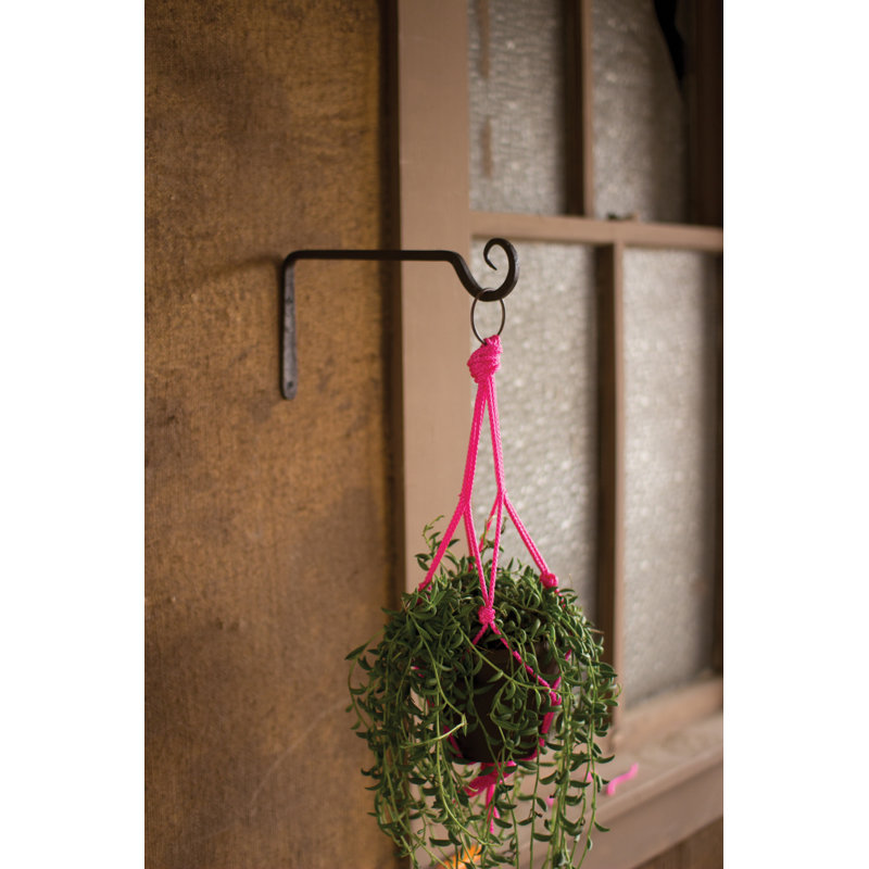  Crochet pour plante en fer forgé à la main H 5,7 po - Ensemble de 2 crochets suspendus en fer vieilli rustique