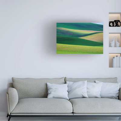Art mural sur toile tendue - Rick Berk «Palouse Abstract», art mural pour salon, chambre à coucher ou bureau - 12 x 19