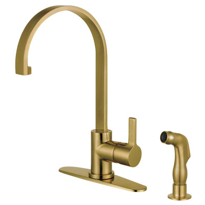 Continental Single Handle Kitchen Faucet with Side Spray