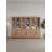 Cabbar Bookcase with Adjustable Shelves and Tempered Glass Doors (Set of 3)-1171226696