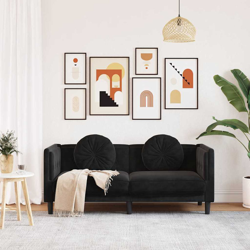 Canapé avec coussin Muk Designs, 3 places, Noir