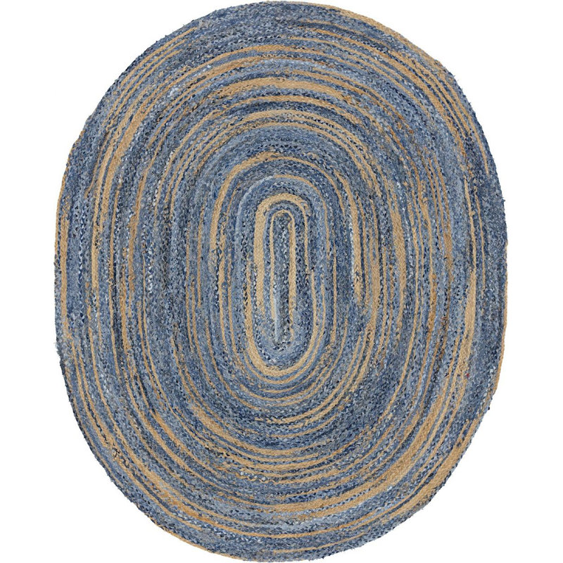 Tapis tressé à la main Callington Southwestern, Ovale 5 pi x 8 pi