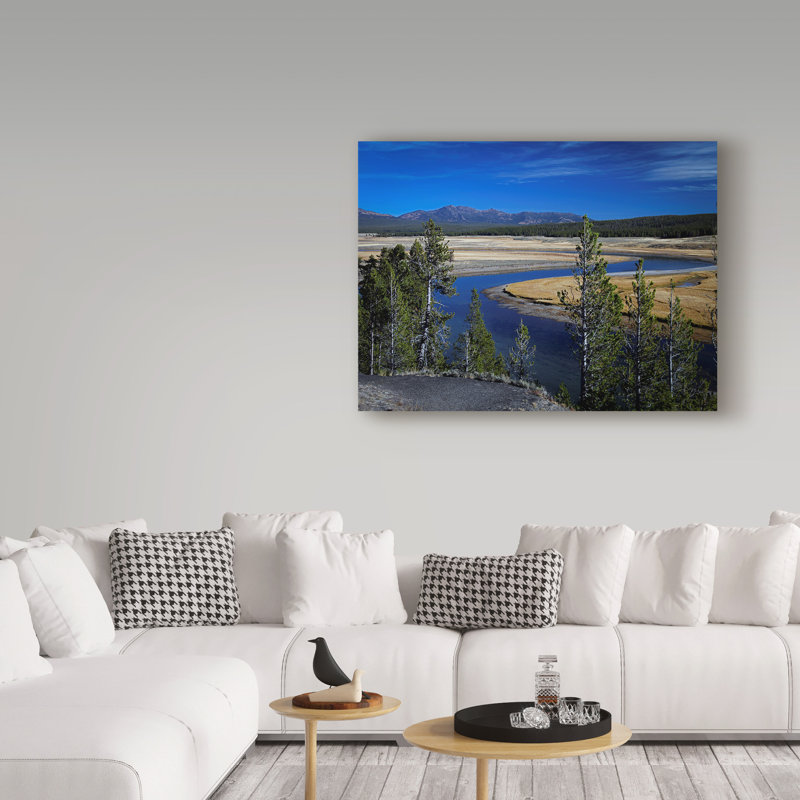 «Yellowstone River» par Garv, reproduction de photo sur toile tendue, H 14 po x l 19 po x P 2 po