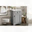 Meuble-lavabo de salle de bain avec lavabo en céramique et porte à fermeture en douceur-1853992987