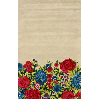 Tapis jaune / bleu / rouge touffeté à la main Imolo Sharon