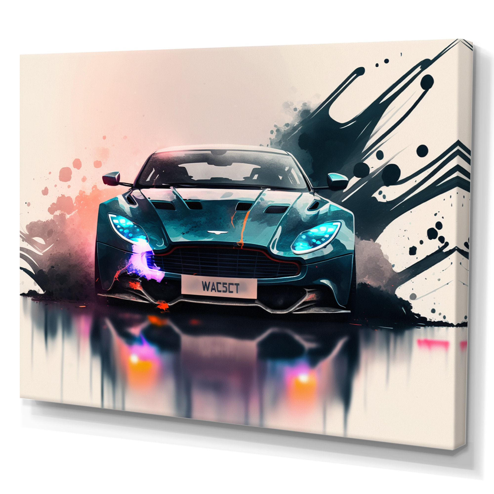 Porsche 911 Sports Car Poster- Wall Sticker - Blue Side Studio