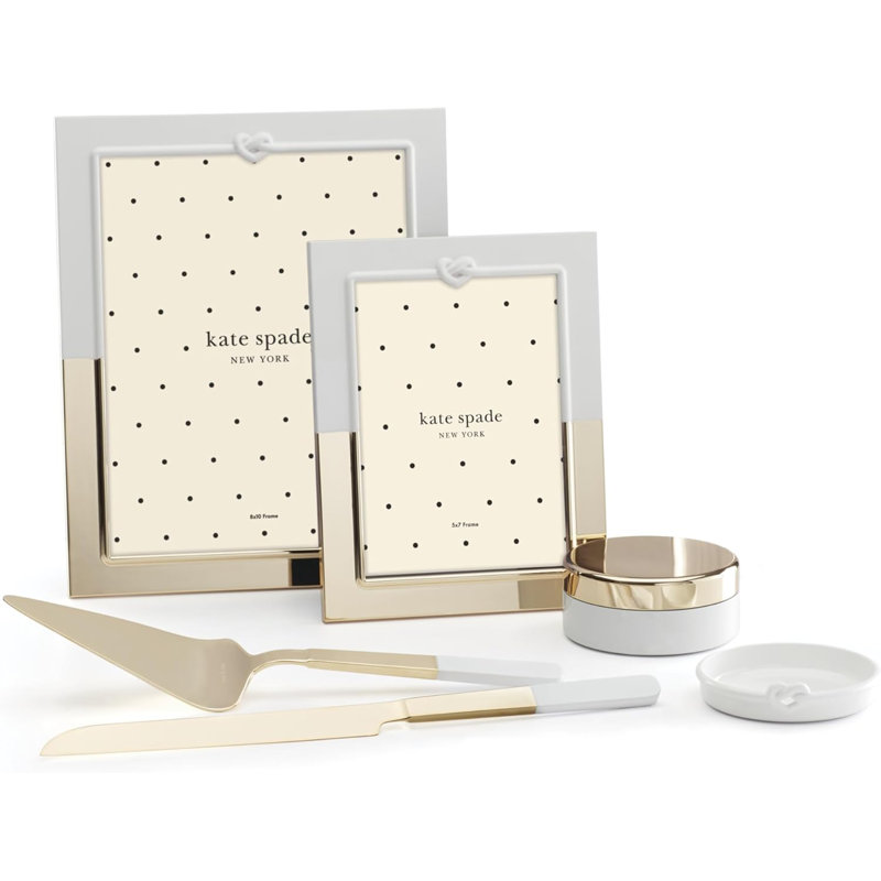 Kate Spade New York Love 5" X 7" Rectangular Picture Frame, Gold-plated/Enamel