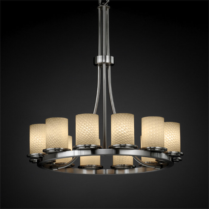 Leland 12 - Light Wagon Wheel Chandelier