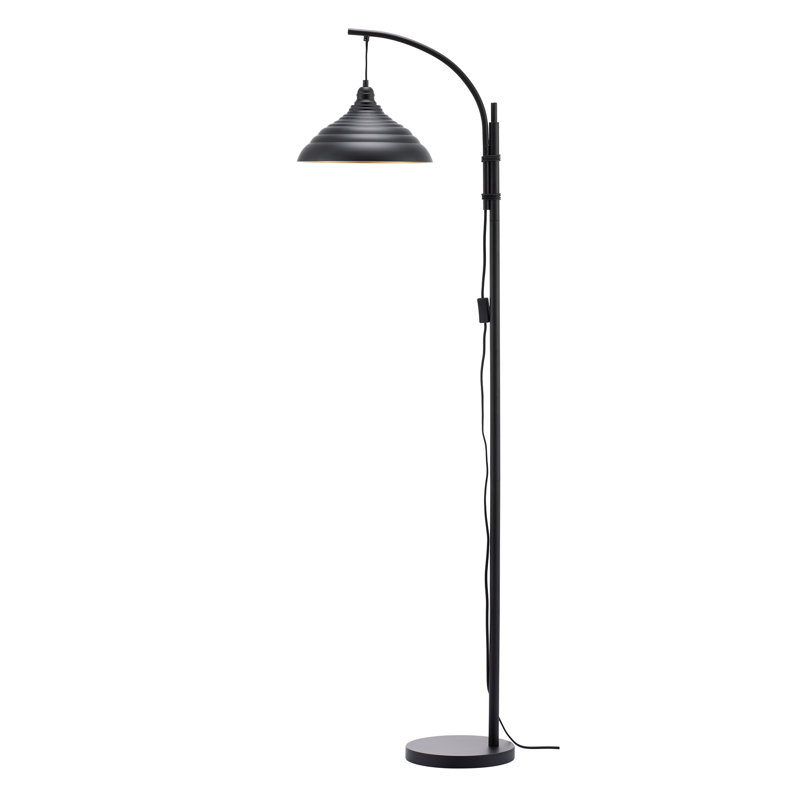 68.3'' Black Arched Floor Lamp 1-Light for Living Room