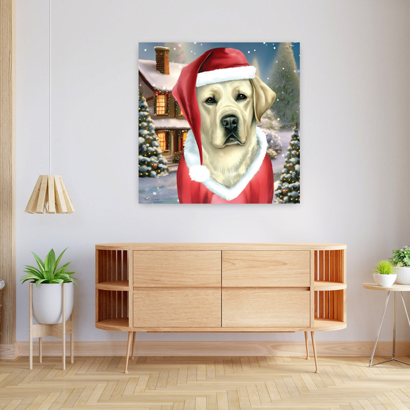 Père Noël, laboratoire abstrait, art contemporain, hiver, H 36 po x l 36 po