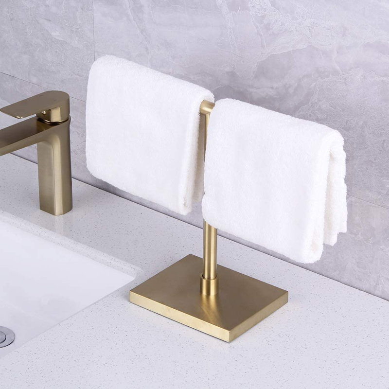 Porte-serviettes à main, support à serviettes de bain en acier inoxydable SUS304, Or