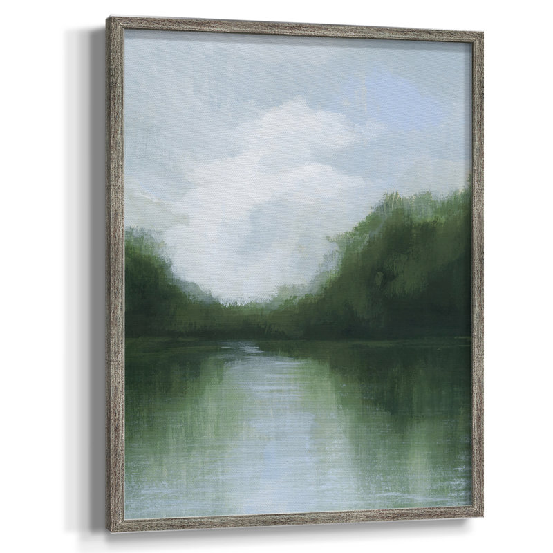 Mossy Reflections II Framed Print - Solid Wood, 11" H x 9" W
