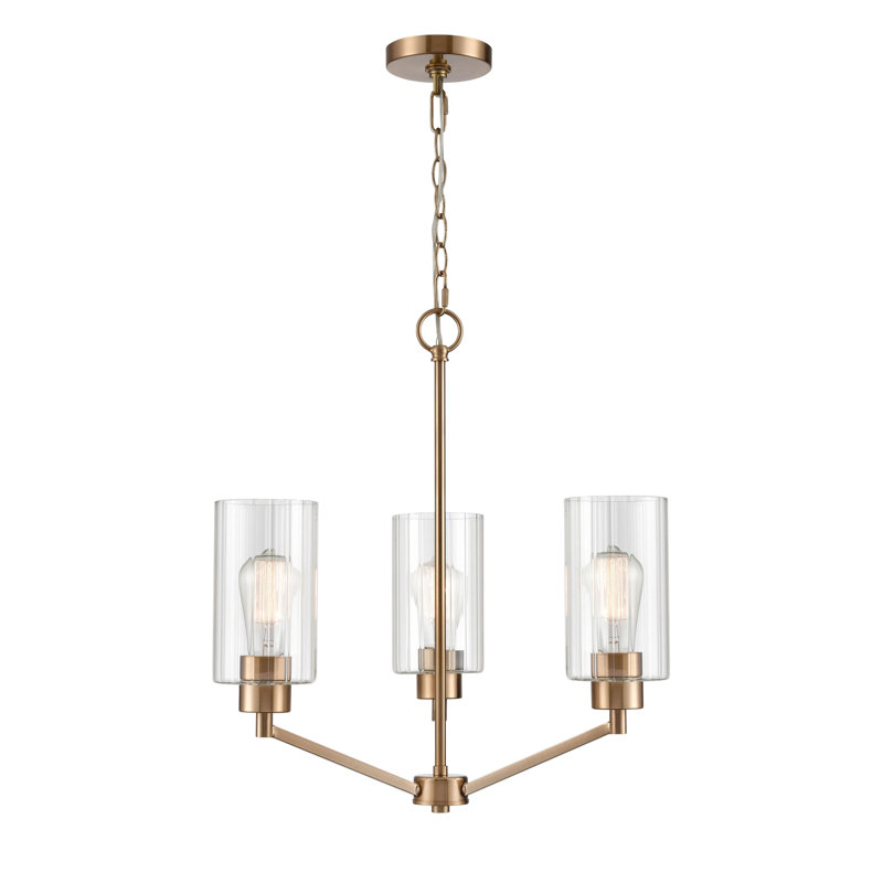 Dimmable Classic / Traditional Chandelier, 21.5" H x 26" W x 26" D, Modern Gold