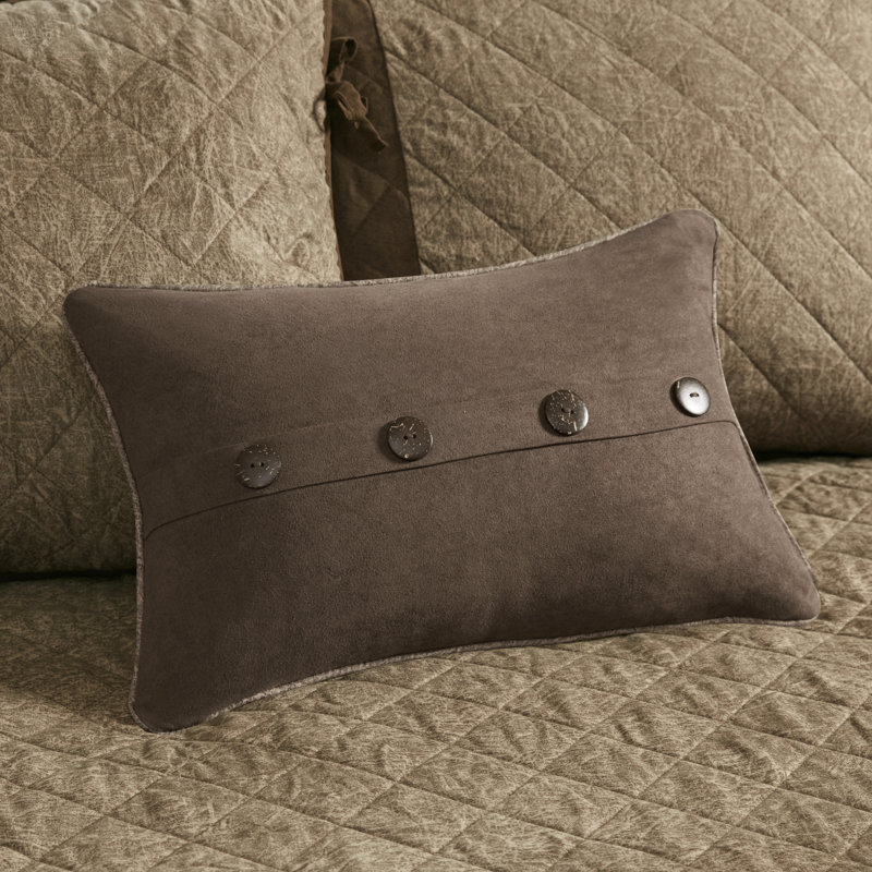 Brown Faux Suede Reversible Daybed Cover Set with Shams