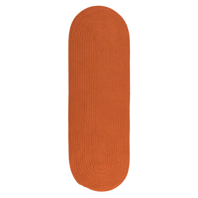 Tapis réversible orange tressé à la main Willaims