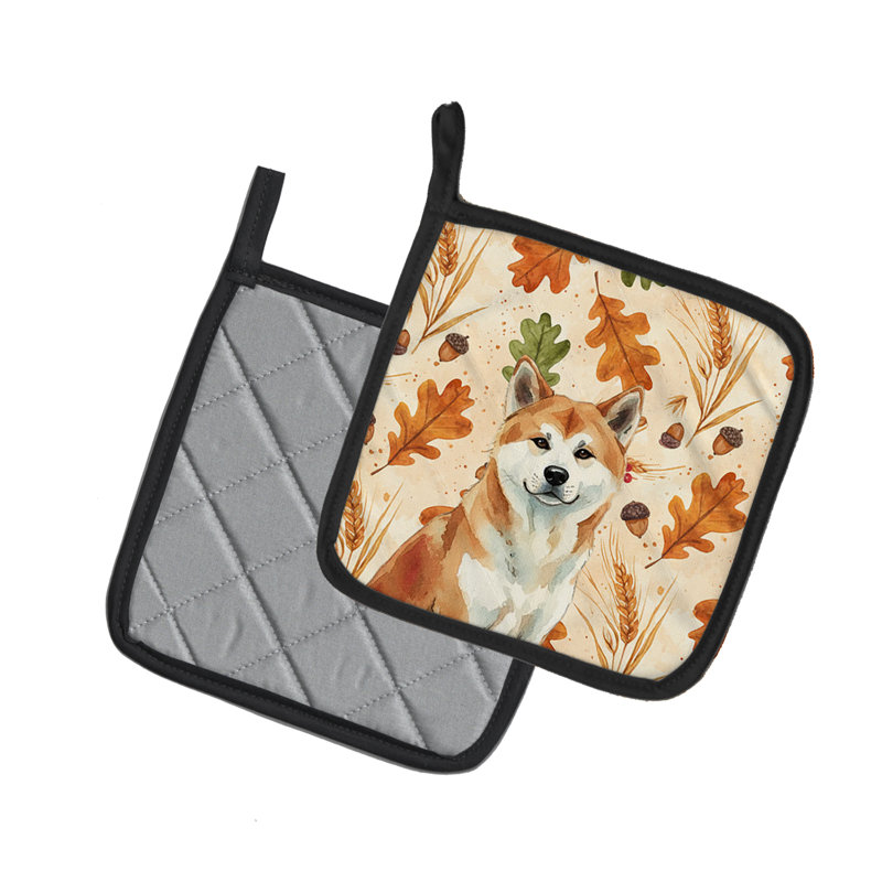 Paire de porte-casseroles rouges Akita Heirloom