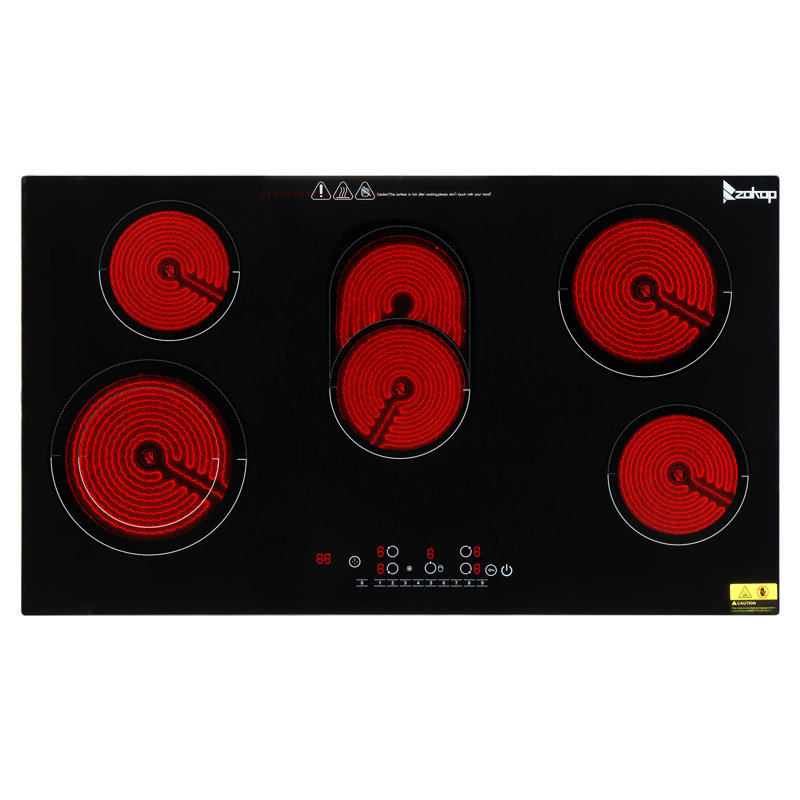 Winado 35" Black Electric 5 Burner Cooktop
