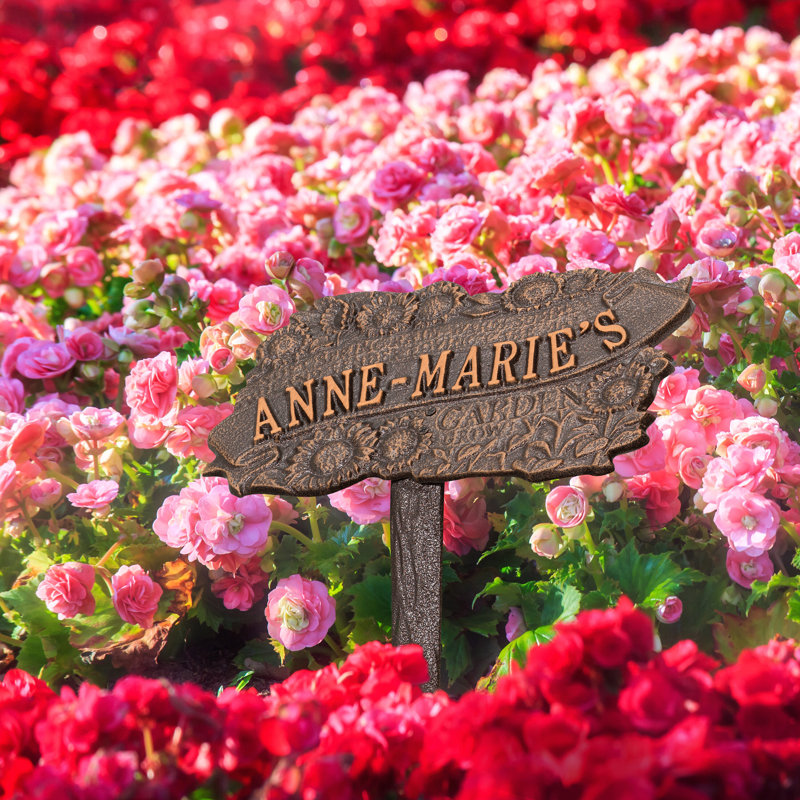 TLC Personalized Garden Sign, Antique Copper, Yes