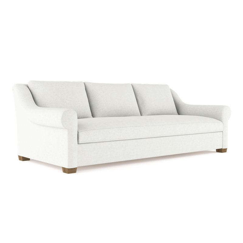 Canapé Thompson, H 32 po x l 96 po x P 41 po, Velours moelleux blanc, Naturel
